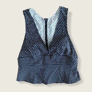 Free People Black Floral Print Tank Cropped Size 8